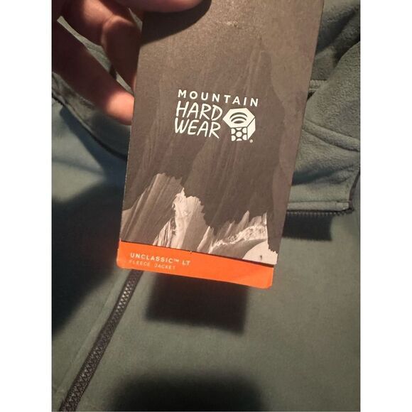 Mountain Hardware Women’s Unclassic LT Fleece Jacket Zip Up Green Gray New Sz M - Picture 6 of 12